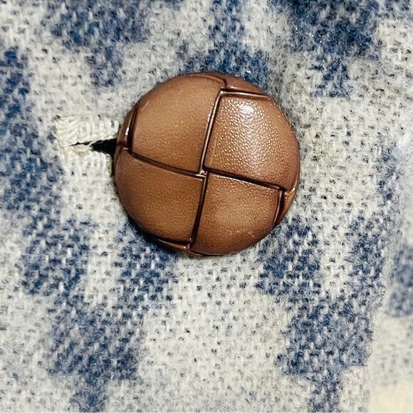 Braetan Wool Blazer Ivory Blue Aztec Size 10 - Picture 5 of 8